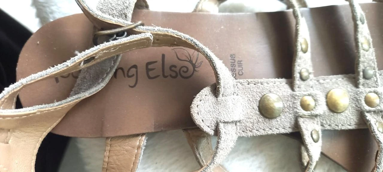 Zomersandalen leer maat 37 groene amandel zeer goede staat – photo 6